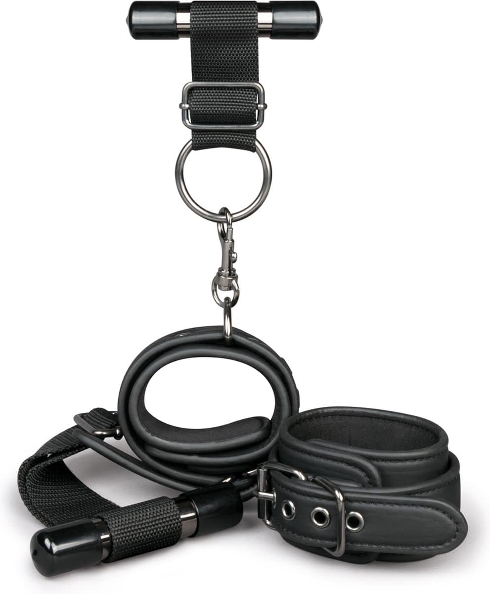 EasyToys - Over the Door Wrist Cuffs - Duurzaam - Bondage Set - Handboeien - BDSM Set - BDSM Toys - Rollenspel Erotiek - Erotisch Spel - Sex Toys voor Vrouwen en Mannen - Zwart — afbeelding 1
