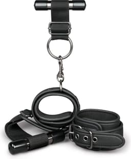 EasyToys - Over the Door Wrist Cuffs - Duurzaam - Bondage Set - Handboeien - BDSM Set - BDSM Toys - Rollenspel Erotiek - Erotisch Spel - Sex Toys voor Vrouwen en Mannen - Zwart — thumbnail 1