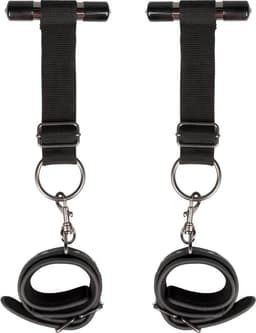 EasyToys - Over the Door Wrist Cuffs - Duurzaam - Bondage Set - Handboeien - BDSM Set - BDSM Toys - Rollenspel Erotiek - Erotisch Spel - Sex Toys voor Vrouwen en Mannen - Zwart — thumbnail 5