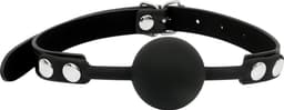 Banoch - Ball gag siliconen met verstelbare band - Zwart - Bal ∅ 4 cm — thumbnail 8