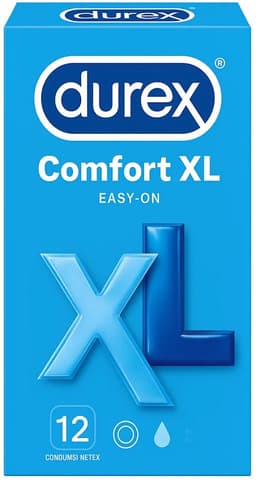 Durex Comfort XL – Extra Grote Condooms – 12 Stuks – Easy-On Pasvorm voor Comfort – Betrouwbare Bescherming – Transparant & Geurloos — thumbnail 2
