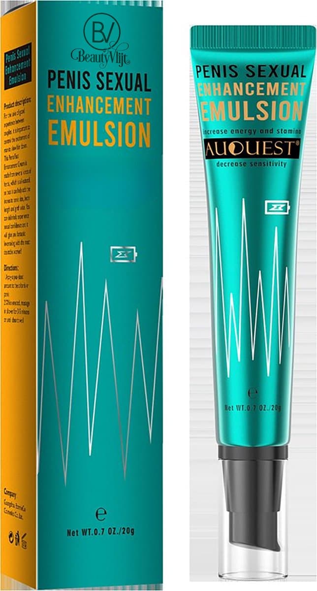 BeautyVlijt - Penis Vergroting Crème - Peniscrème - Penis Vergrotende Crème - Penisvergroting - Langere en Dikkere Penis - Penisverlening - Penisgroeiolie - Vergroten van Penis - Langere Erecties - Natuurlijke Ingrediënten - 20g — afbeelding 1
