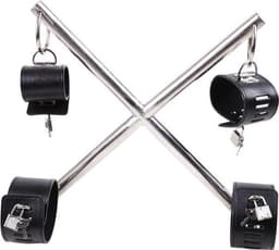 BDSM spreader bar / spreidstang verstelbaar met 4 handboeien Cimejo® — thumbnail 9