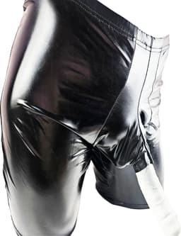 BamBella ® - Boxer short - Maat L/XL - Datex Zwart penis sleeve korte broek SM kleding BDSM erotische heren kleding ondergoed lingerie onderbroek — thumbnail 5