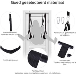 VIN® Sex Schommel - Sex Swing Extra Stevig – Seksschommel – Seksspeeltjes voor Koppel – Seks Schommel BDSM – Erotiek Toys - Sex Sling – Love Swing – Discreet Verpakt – Zwart — thumbnail 6