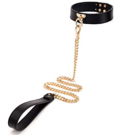 BDSM Luxe koffer - BDSM Reisset - leren koffer - Spankplank - Handboeien - Halsband met Riem - cat mask - Ball Gag - zweep - luxe koffer - goud - zwart — thumbnail 2