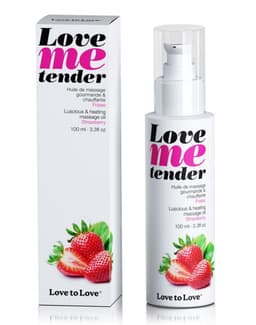 Love to Love - Love me Tender - Verwarmende Massageolie - Strawberry - 100 ml — thumbnail 2