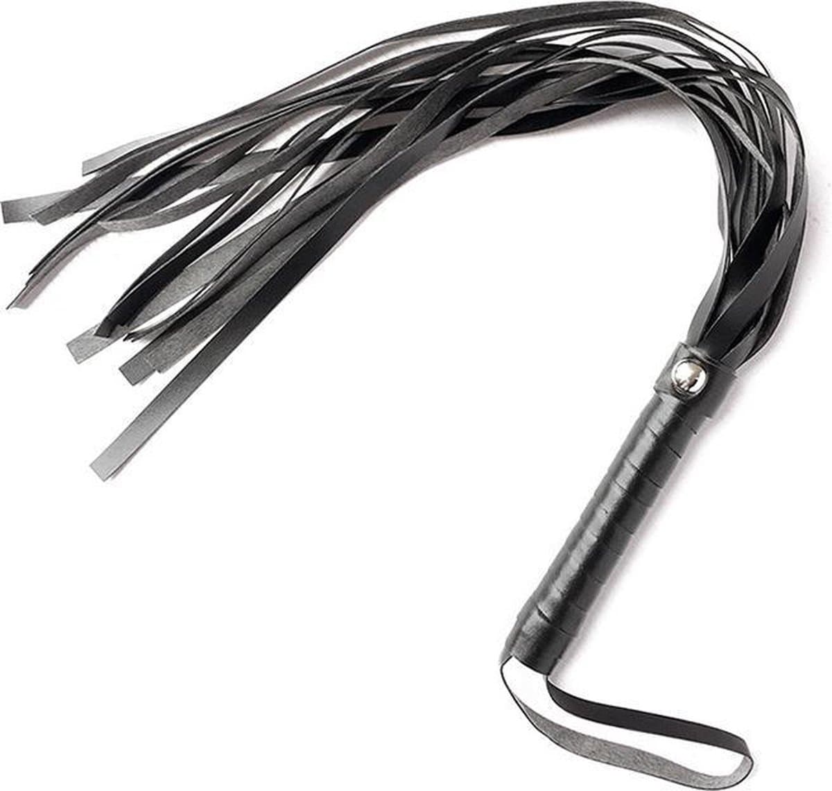 Erotische Zweep – BDSM – Seks zweep – Bondage – Sm zweepje – Leer – Zwart — afbeelding 1