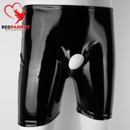 Latex boxer met penis gat - Erotische broek heren - BDSM - Rollenspel - PU Leder — thumbnail 3
