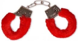 Handboeien - Pluche - Rood - Metaal - Fluffy - 2 sleuteltjes - Metaal - Fun - Feest - Handcuffs — thumbnail 2