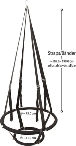 Sex Schommel - Sex Swing Voor Koppels– Seksschommel – Liefdesschommel in Hoogte Verstelbaar - Sexsling voor Koppels met Ring – Seks Schommel BDSM Sex Sling – Love Swing — thumbnail 5