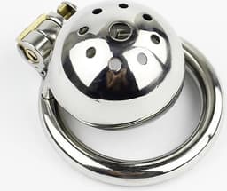 DOWO® - Mini Locker - Kuisheidskooi- Chastity cage - Peniskooi - Hemisferisch - Staal - 50 mm — thumbnail 3