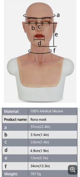 Siliconen Masker-Vrouwenmasker- Masker- Gezichtsmasker-Cosplay-Transgender-Travestie- Gezicht-Crossdresser — thumbnail 5