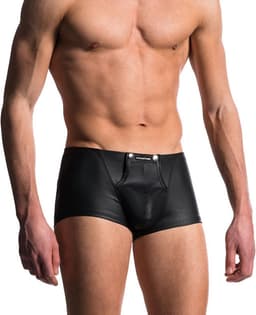 Boxer-Heren-Sexy-mannen-Lederlook-Latex-Openkruis-Lapje-Goedkoop-Erotisch — thumbnail 4