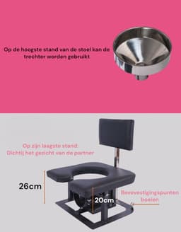 BUM BLING® - Sex Stoel - BDSM Rimstoel - Bondage Stoel - Zwart - SM Meubel — thumbnail 13