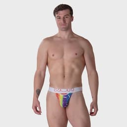 WOH heren microfiber G-string rainbow multi — thumbnail 2
