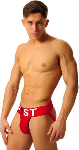 Fist Logo Jockstrap Rood maat Large — thumbnail 1