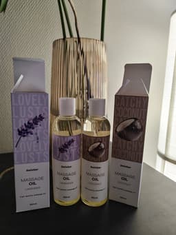 massage olie erotisch- 2x250 ml massage olie lavendel- massage olie kokosgeur- sensuele massage olie- erotische gift set-geschenkset voor vrouwen- satisfyer massageolie — thumbnail 4