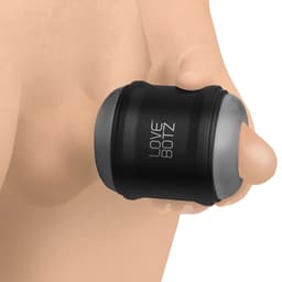 Love Botz - Masturbator - 10X Cyber Stroke Vibrating Stroker - Dubbele open uiteinden - zwart — thumbnail 6