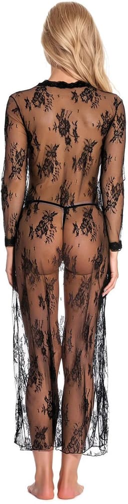Sexy Erotische Luxe Kimono – Kant – Lingerie Erotische – Lingerie sexy setje – Sensueel & Elegant – Verleidelijke lingerie & ochtendjas – Erotisch, Chic & Comfortabel – Inclusief string – Maat S, M en L — thumbnail 4