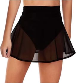 Doorzichtige sexy mini rok - Stretch - Erotische kleding - Vrouwen - Festival - Casual - Goede kwaliteit - Korte Rok Transparant Zwart - Doorschijnend rokje — thumbnail 3