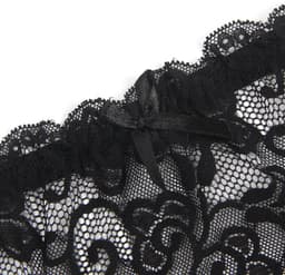 Zeloria Erotische Lingerie Jarretelgordel met Bijpassende Slip – Luxe Kant – Zwart – XS/S — thumbnail 5