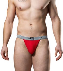 MM Sports The Original Swimmer/Jogger Jockstrap 1 inch Multipack 1x Black + 1x White + 1x Red - MAAT L - Heren Ondergoed - Jockstrap voor Man - Mannen Jock — thumbnail 4