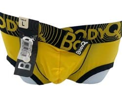 BodyQ Sexy Heren Boxershort – Geel/Zwart – Erotische Herenlingerie – Maat XL