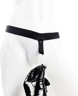 BamBella®- Sexy Lingerie Heren S/M- Zwart mannen ondergoed open kruis slip boxer short — thumbnail 2