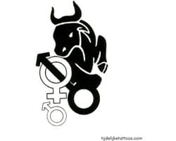 Bull Cuckold - BDSM - dominante mannelijke sekspartner - swingers - erotische tijdelijke tattoo - neptattoo volwassenen - erotiek voor vrouwen