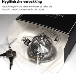 DOWO® - Mini Locker - Kuisheidskooi - Chastity cage - Peniskooi - Hemisferisch - Staal - 45 mm — thumbnail 7