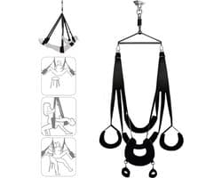 Sex Schommel - Sex Swing Extra Stevig – Seksschommel Met Extra Brede Kussens – Seksspeeltjes voor Koppel – Seks Schommel BDSM – Erotiek Toys - Sex Sling – Love Swing – Discreet Verpakt – Zwart