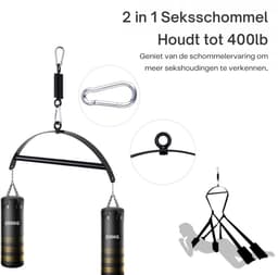 VIN® Sex Schommel - Sex Swing Extra Stevig – Seksschommel – Seksspeeltjes voor Koppel – Seks Schommel BDSM – Erotiek Toys - Sex Sling – Love Swing – Discreet Verpakt – Zwart — thumbnail 8