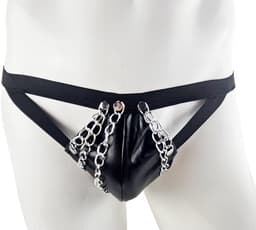 BamBella ® - String - Maat Onesize S M L - Zwart SM kleding BDSM erotische heren kleding ondergoed lingerie onderbroek zwart — thumbnail 3
