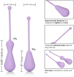 CalExotics - Weighted Kegel Exercisers Set - Balls Paars — thumbnail 11