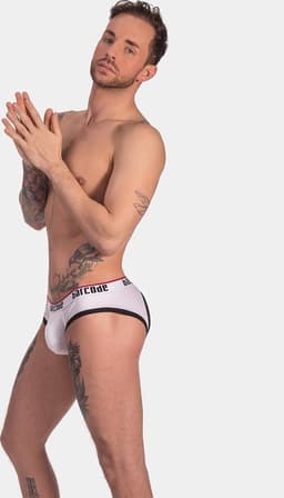 Barcode Berlin Maxime Backless Brief White - MAAT XL - Erotisch Heren Ondergoed - Slip voor Man - Sexy mannen Slip — thumbnail 3