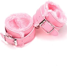 Leren Handboeien met Bont - Roze - SM Bondage Sex - Erotiek Set voor BDSM - Erotische Seksspeeltjes - Sex Toys - Sexy Lingerie - Cadeau Voor Hem & Haar - Valentijn Cadeautje Mannen & Vrouwen — thumbnail 2