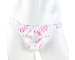 BamBella® Sexy String -Onesize - Roze print voor mannen Erotische Lingerie Heren wit mannen ondergoed slip