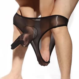 Ultra dunne heren slip - Slurf met gesloten einde - Transparant - Erotisch - One size XS tm L - Hoge elasticiteit — thumbnail 1