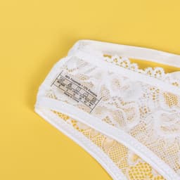 Zeloria Kanten Slip met Open Kruis en Strikdetail – Wit – Dames Lingerie Slip met Bandjes – XXL — thumbnail 5