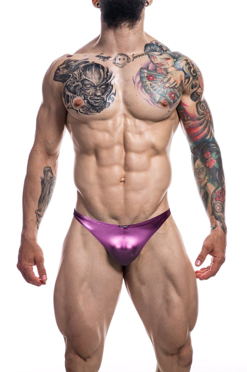 Cut4Men - Klassieke Herenstring - Metallic Roze M — afbeelding 1