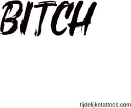 BITCH neptattoo- sexy tijdelijke tattoo volwassenen - erotische plak tattoos - temporary tattoo - festival - bdsm - erotiek — thumbnail 3