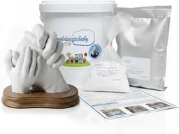 Handen Sculptuur Set - Liefdesbeeld - Romantisch Cadeau - Inclusief Houten Sokkel - 20 x 18 cm — thumbnail 2