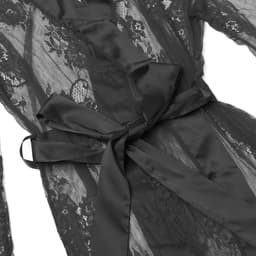 Luxe Erotische Kimono Dames – Sexy Lingerie – Lingerie Erotisch – Zwart – Transparante Kant Kimono – Verleidelijke lingerie & ochtendjas – High End – Chique – Clubwear – Satijnen Strikceintuur– Elegante Nachtkleding – Dare to Undress – S, M, L, XL — thumbnail 5