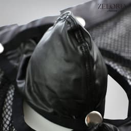 Zeloria Heren Boxer Open Design – Netstof & Wetlook – Verleidelijke Heren Lingerie – Zwart – XL — thumbnail 3