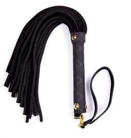 Smart Moves - Lederen Flogger - 27 cm - Zwart — thumbnail 2