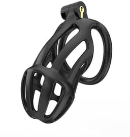 Rimba Toys - P-Cage PC01 - Kunststof Kuisheidskooi - Peniskooi - Chastity - Zwart - Verkrijgbaar in 3 maten — thumbnail 9