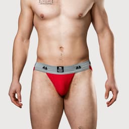 MM Sports Original Edition Swimmer/Jogger Jockstrap 2 inch Multipack 1x Red + 1x Yellow + 1x Blue - MAAT XL - Heren Ondergoed - Jockstrap voor Man - Mannen Jock — thumbnail 4