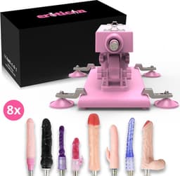 Reid Neukmachine met 8 Dildo’s voor Anale, Vaginale en Clitoris Stimulatie - Uitgebreide Fuck Machine voor Mannen en Vrouwen - 8 Sex Toys - Neuk machine - Fuckmachine - Seksmachine - Sexmachine - Discreet Verzonden — thumbnail 1