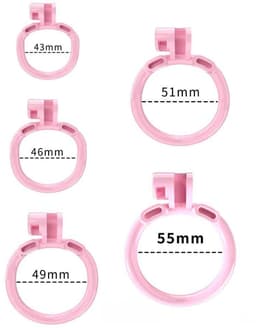Rimba Toys - P-Cage PC02 - Kunststof Kuisheidskooi - Peniskooi - Chastity - Roze - Verkrijgbaar in 3 maten — thumbnail 6